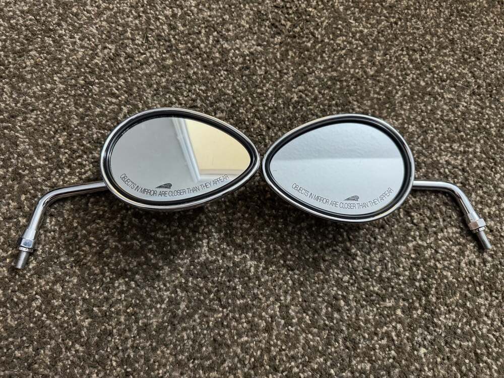 Indian Motorcycle OEM Chrome Teardrop Mirrors Pair